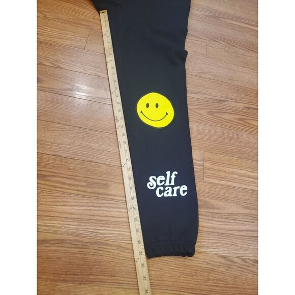 Yours Truly Sweatpants Men's Size Small Black Heavyweight Cuffed Self Love NWOT - Picture 5 of 10